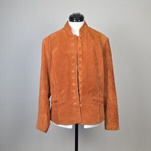 Elegant Orange Brown Military jacket